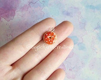 Brown - Quirklets Handpainted Clay Bag Doughnut Charm / Keychain 42 main image 0