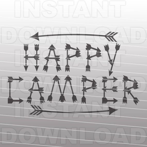 Download Happy Camper with Arrows SVG FileCamping SVG File-Cutting