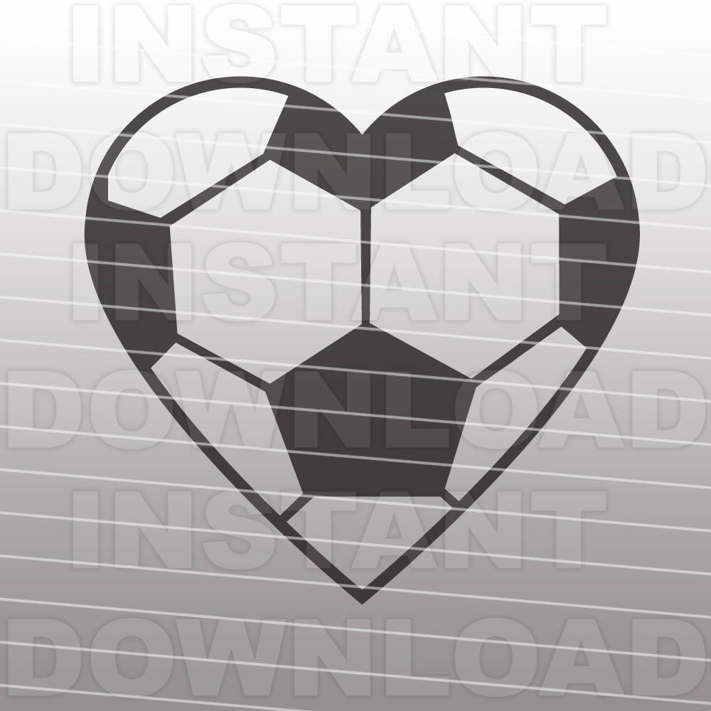 Download Soccer Ball Heart SVG File Cutting Template-Clip Art for