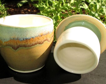 French Butter Crock in Garden Colors