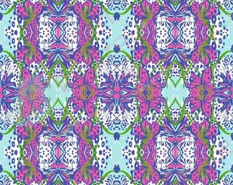 In the Garden Lilly Inspired HTV, pattern vinyl, sheet size 12"x12" , Lily P adhesive printed craft vinyl LP-49ss