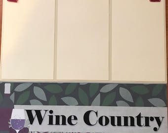 Wine country premade scrapbook 12x12 pages winery
