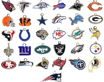 Discounted Authentic NFL Licensed Logo Charms for your custom made projects! 1-20 Charms of your choice!