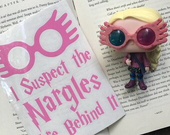 I Suspect the Nargles Are Behind It Luna Lovegood Spectrespecs Harry Potter Inspired Car, Laptop, or Decor Vinyl Decal