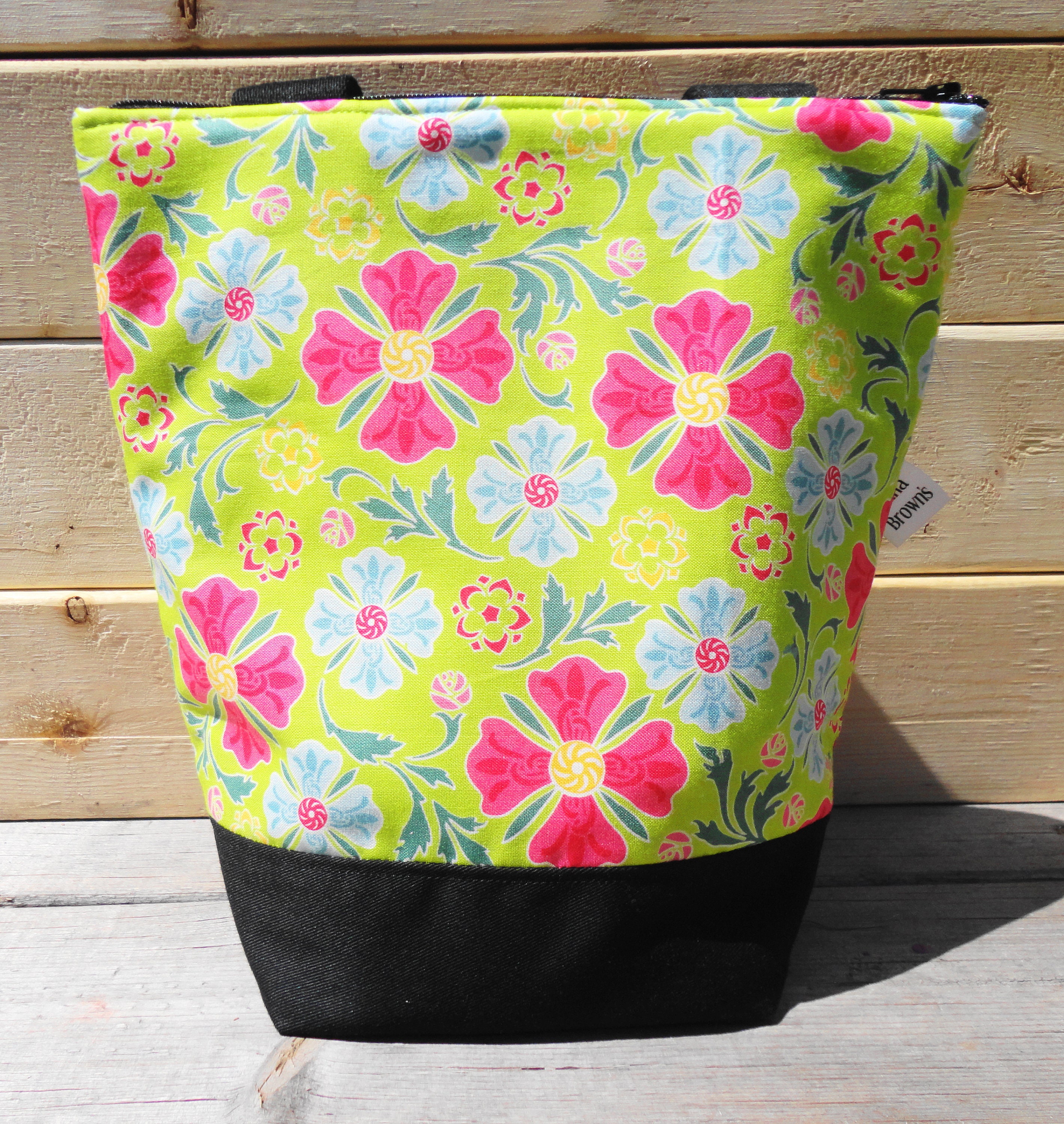 floral insulated lunch bag