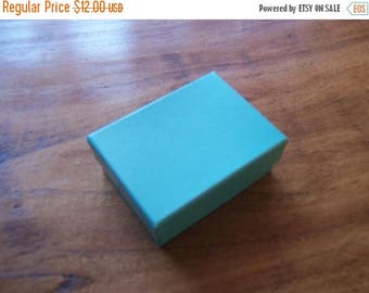 STOREWIDE SALE 50 Pack Teal Blue Cotton Filled 11 Size Cotton Filled Boxes 1 7/8 Inch by 1 1/4 inch by 5/8 Inch Size