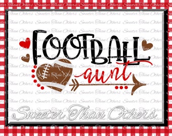 Football SVG Football Aunt Svg Distressed Football pattern Vinyl Design SVG DXF Silhouette, Cameo, Cricut, Instant Download, Football Design