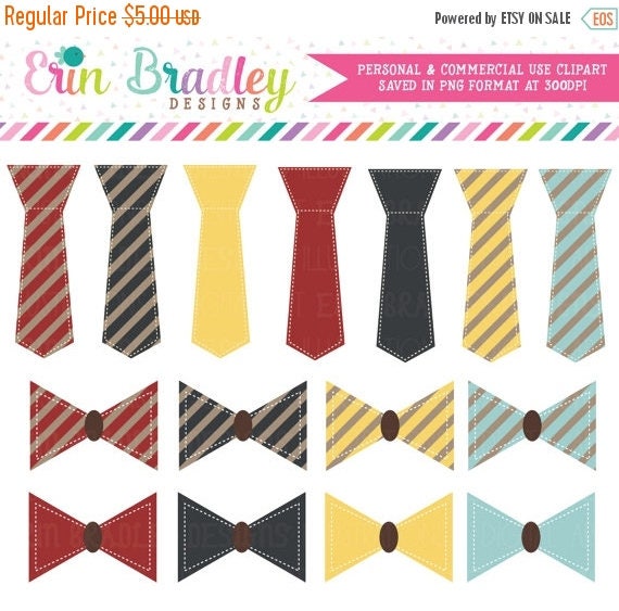 80% OFF SALE Dads Ties Clipart, Tie Clip Art Graphics, Bow Ties Clip Art, Clothing Clip Art, Commercial Use OK Il_570xn