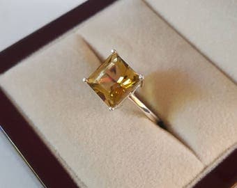 Yellow topaz ring | Etsy