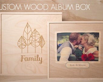Maple Album Box, Album Box, Wood Album Box, Custom Album Box, Wedding Album Box, Photo Album Box
