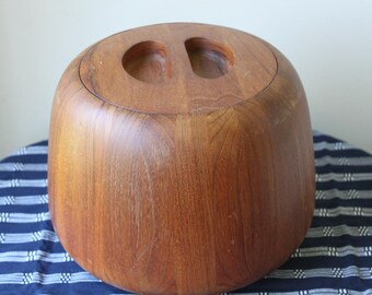 Vintage Dansk Teak Ice Bucket Jens Quistgaard, Denmark, Danish Modern, Scandinavian Collectible
