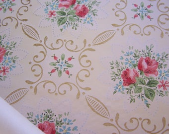 wallpaper vintage pieces remnants Etsy Wallpaper