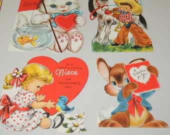 1950s Four Valentine Cards