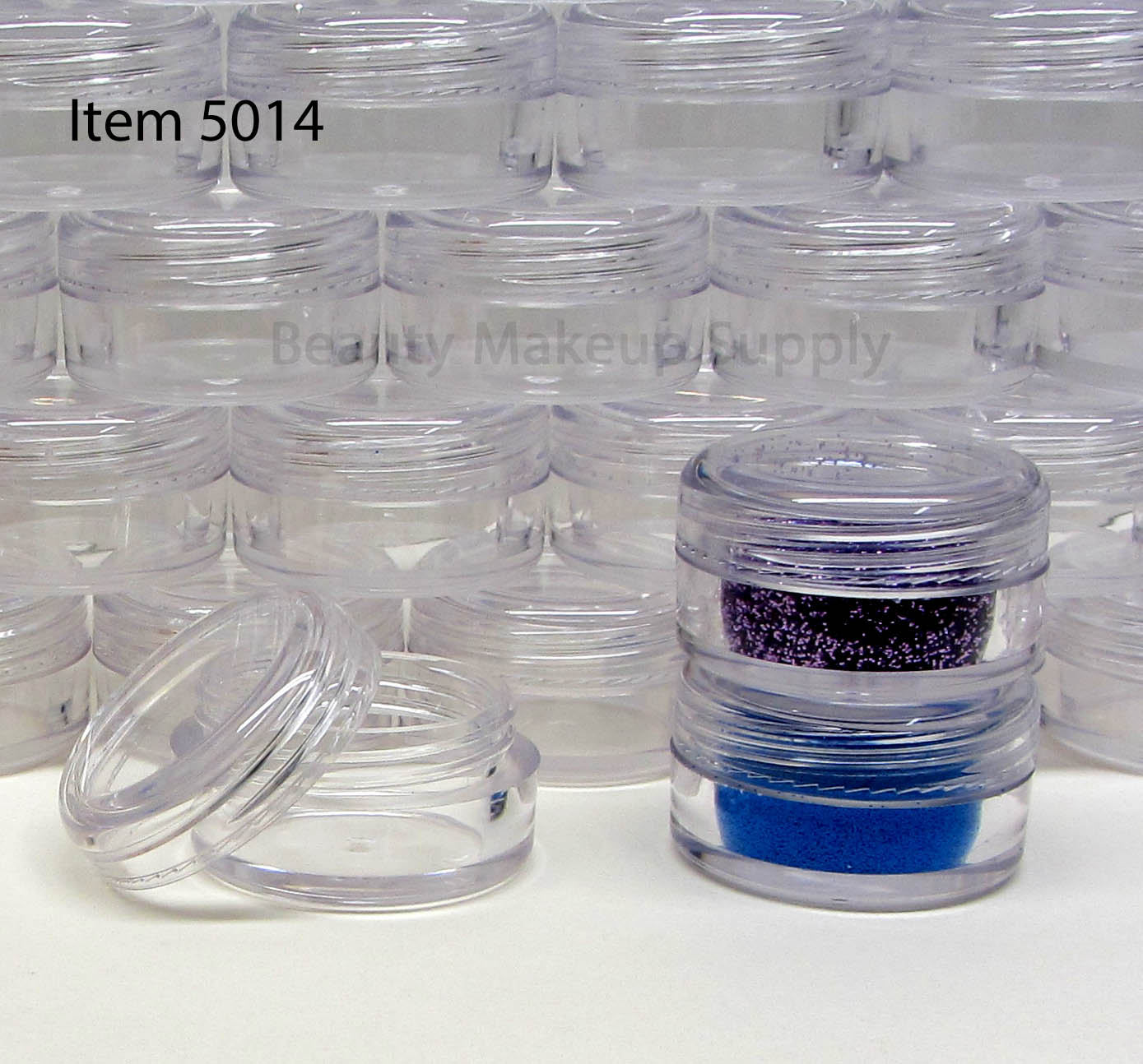 100 Small Cosmetic Makeup Jars Plastic Empty Sample Beauty