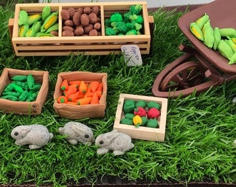 Farm Fresh Fairy Garden dollhouse 1:12 scale vegetables one dozen