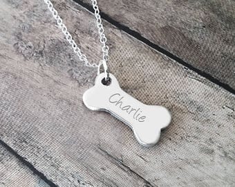 Pet Loss Gift, Dog Remembrance, Pet Sympathy Gift, A Personalized Dog Bone Necklace, Dog Sympathy Gift