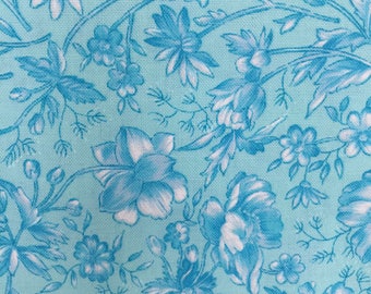 Robert Kaufman, Designer Essentials, JS2160, Bahama Blue, Floral
