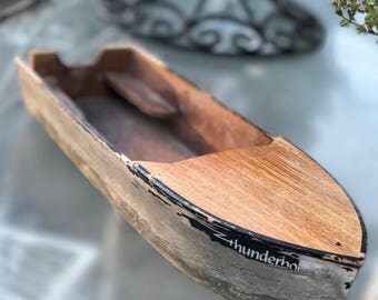 Vintage Toy Wooden Boat
