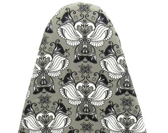 Tabletop Ironing Board Cover - Swans in grey, black and white - Laundry and Housewares