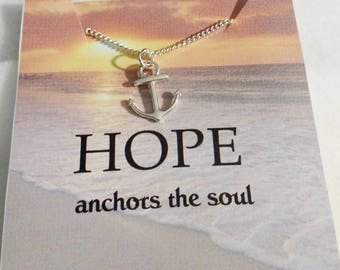 Hope is the Anchor Hebrew 6 19 Anchor Hope Hope necklace