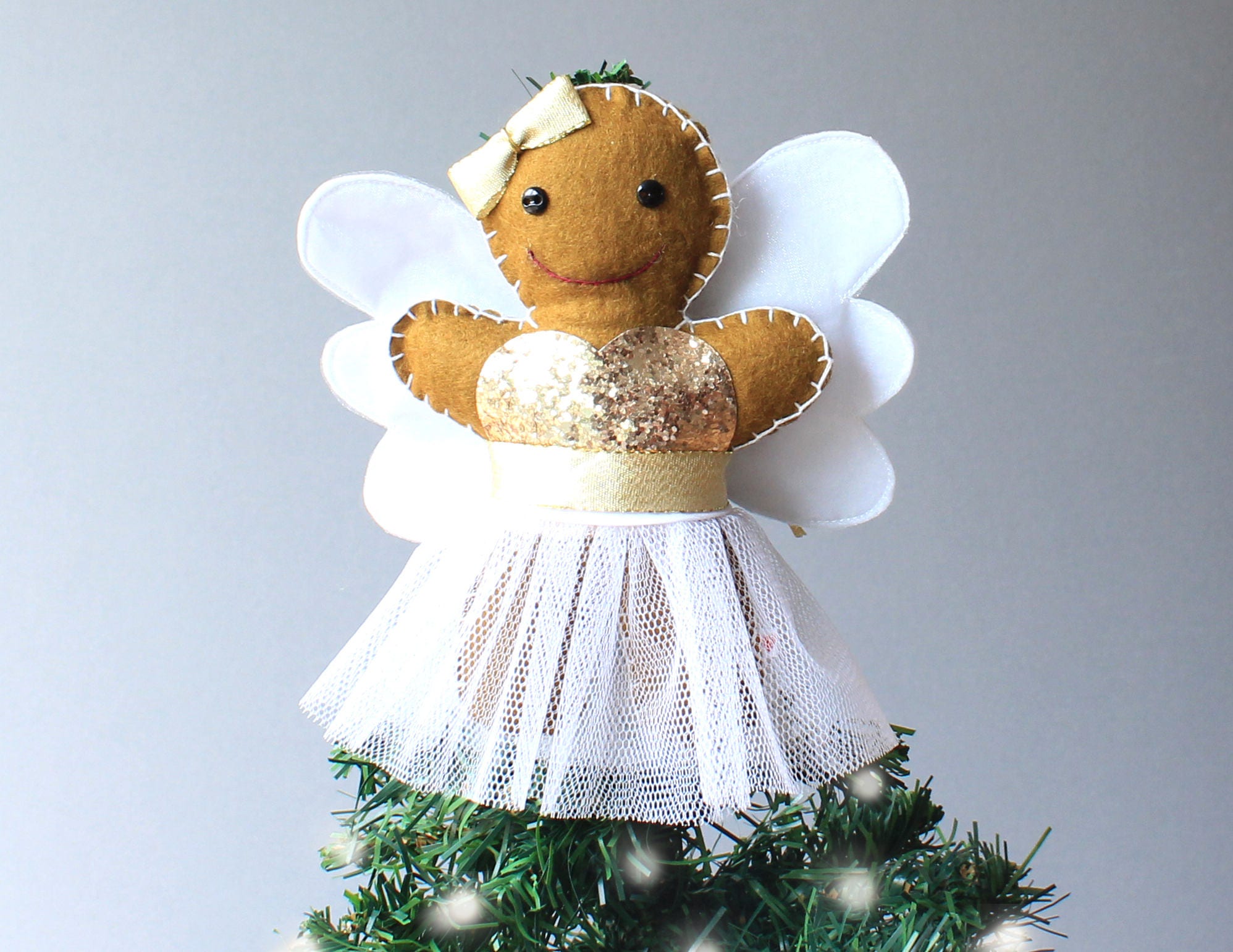 Gingerbread Angel Tree Topper Christmas Tree Topper