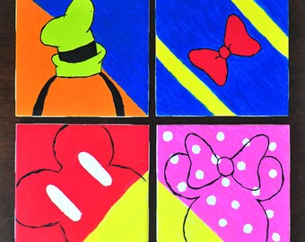 Mickey Minnie Mouse Goofy Donald Disney Coasters