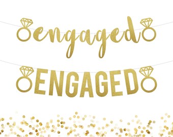 Engagement Party Decorations . Engaged Banner . Engagement Banner . Engagement Party Sign . Save the Date Banner . Engagement Photo Prop