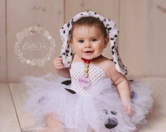Dalmatian Costume, 101 Dalmatians, Dalmatian Tutu, Dalamatian Dress, Baby Halloween Costume, Toddler Halloween Costume, first birthday tutu