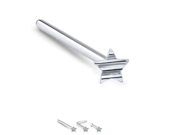 X1 22G Sterling Silver 6/7/8mm Ball Nose Ring Hoop