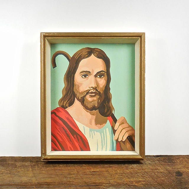 Paint By Number Jesus Vintage PBN Religious Paint by Number