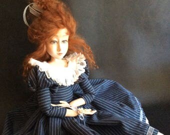 Jointed Art doll - OOAK art doll - OOAK doll - Art. doll - Paper clay doll - Handmade doll - Collection doll - Home decor