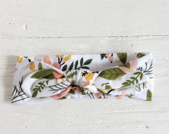 Top Knot baby girl headband floral newborn headband infant headbands baby headwrap headband turban headband big bow headband