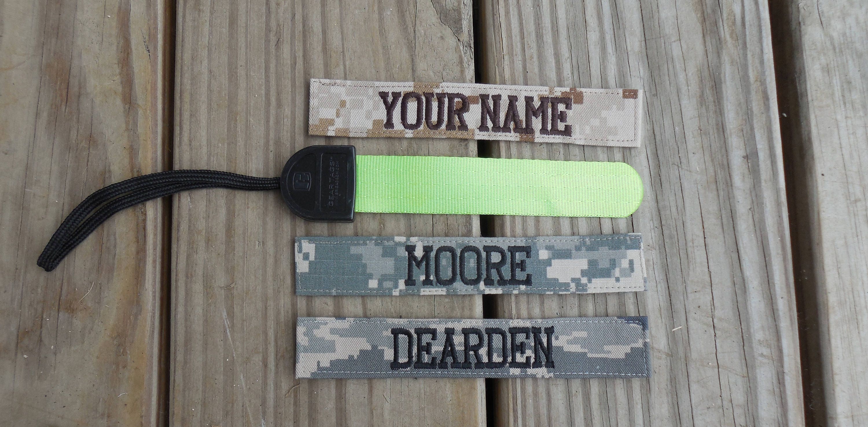 Green Military Luggage Tag Gear Tag Army ACU or Ocp Marine