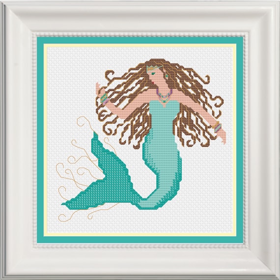 mermaid-cross-stitch-pattern-instant-digital-pdf-download