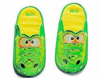 Alligator Slippers, Novelty slippers, Toddler Slippers, Fun Slippers, Made to Order