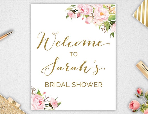 Bridal Shower Welcome Sign Printable Customised