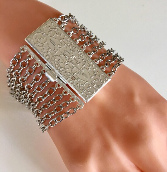 Multi Chain Bracelet Silver Plated Bracelet Silver Bracelet