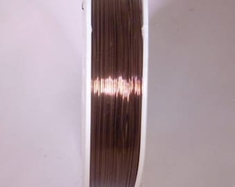 Spool of 0.4 mm chocolate copper wire