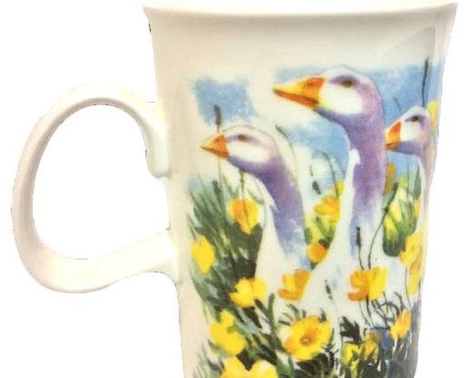 Cute Vintage Coffee Mug, Dunoon Gift For Her, Goose, Geese, Farm Decor, Country Kitchen Gift