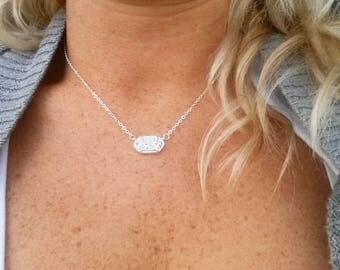 Druzy Necklace, Drusy Necklace, Elisa Necklace, Drusy Jewelry, Bridal Party Necklace, Bridal Party Gift