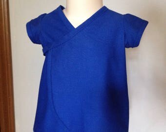 Royal Blue Daenerys Game of Thrones costume baby girl wrap dress by Steady As She Goes Halloween GOT party
