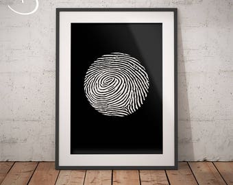 Fingerprint poster | Etsy