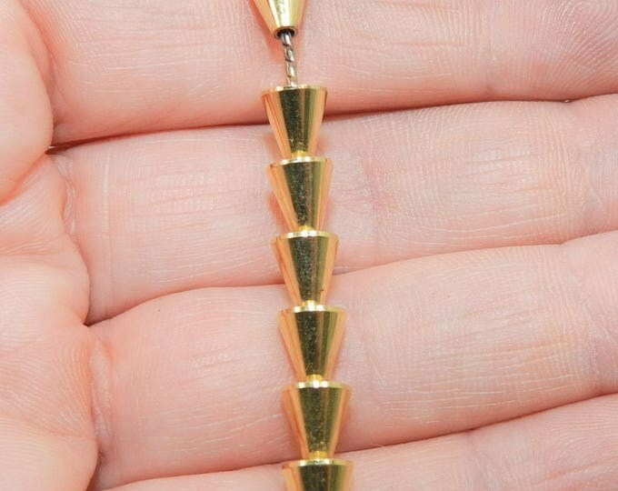 NAPIER Signed GOLD Beaded Necklace, Ladies Vintage Necklace, 1970s 1980s Jewelry, 32 Inches, Gift Guide, Excellent Condition, book piece