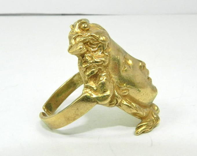 Antique ART NOUVEAU ring, size 7 1/2, gold filled ring, handmade jewelry, 1910s cocktail ring, vintage ring, Jewelry jewellery, gift