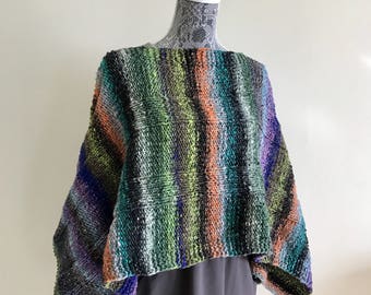 Hand knit poncho | Etsy