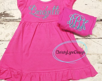 Girls Monogrammed Dress