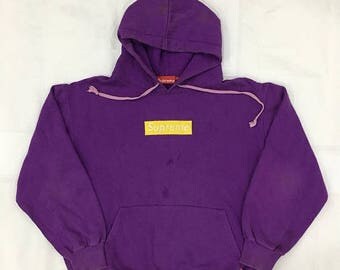 Supreme Box Logo Hoodie Purple Supreme Sweatshirt Supreme Streetwear Size L #S828