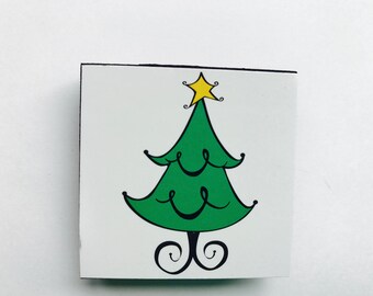 Xmas rubber stamp | Etsy