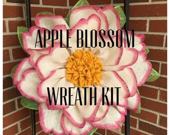 Apple Blossom Wreath Kit, Apple Blossom Tutorial, Apple Blossom Wreath Kit and Tutorial, Julie's Wreath Boutique Tutorial's, DIY, Wreath Kit