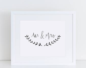 Mr and mrs printable | Etsy
